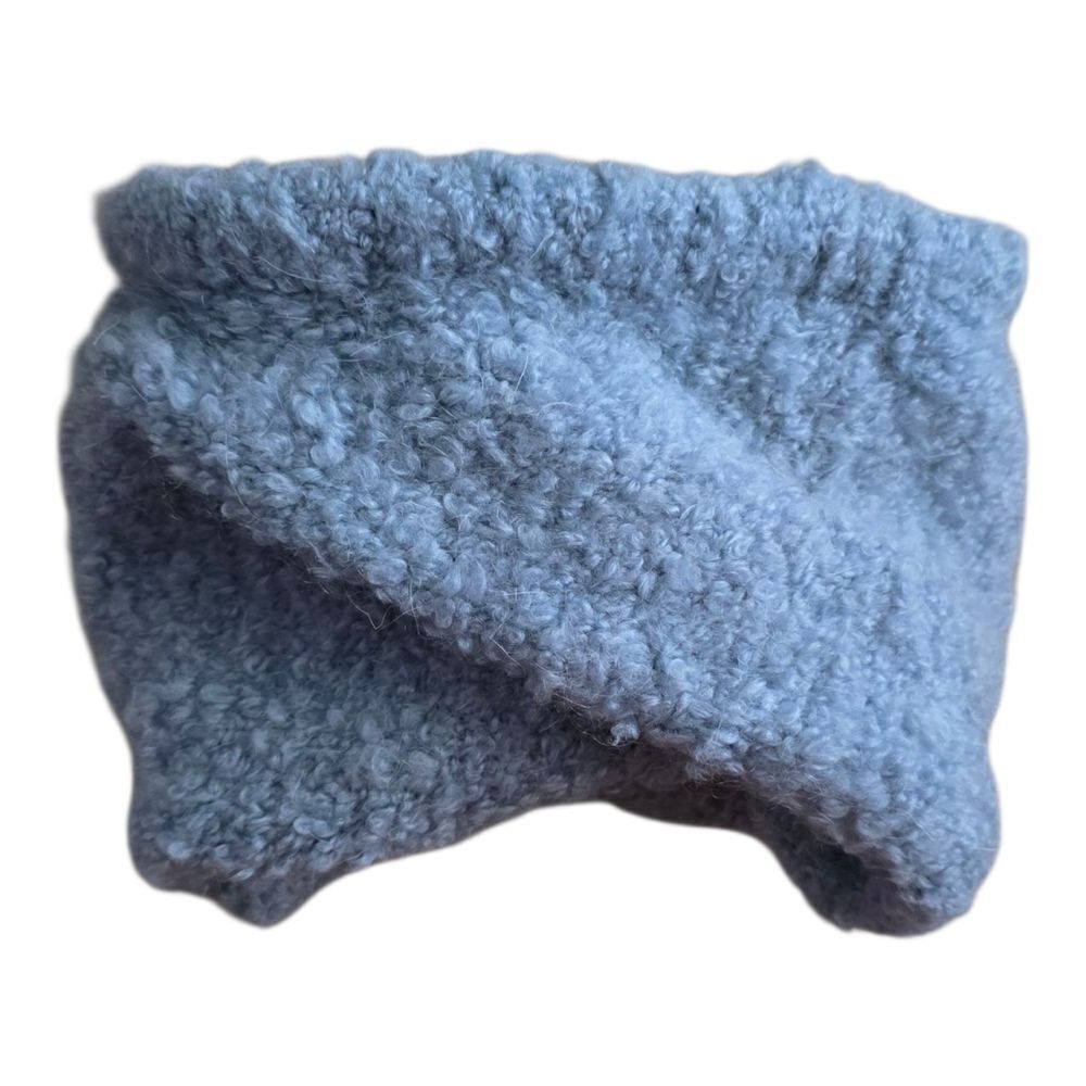MaxMara Weekend Slate Gray Knit Infinity Scarf Made In Italy